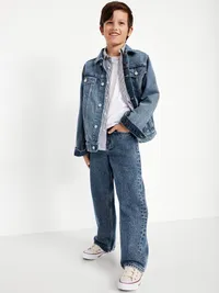 Baggy Non-Stretch Jeans for Boys - Medium Wash — view 3