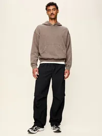 Baggy Tech Cargo Jogger Pants - Black Jack — view 2