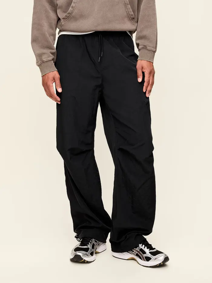 Baggy Tech Cargo Jogger Pants - Black Jack