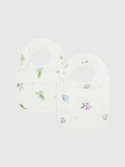 Bamboo Little Turtle Bib Set - Turtle