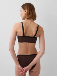 Bandeau Bikini Top - Brown gingham — view 2