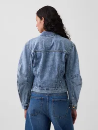 Barrel-Sleeve Icon Denim Jacket - Medium wash — view 2