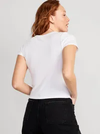 Bestee Crop T-Shirt - White Lilies — view 2