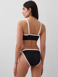 Bikini Bottom - Black with white trim — view 2