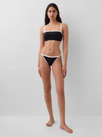 Bikini Bottom - Black with white trim — view 3