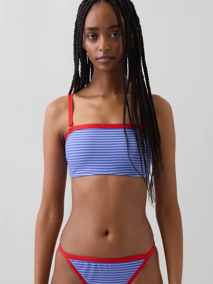 Bikini Bottom - Blue & red stripe
