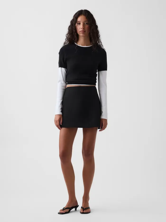 BiStretch Mini Skort - True black