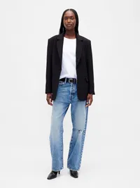BiStretch Oversized Blazer - True black — view 2