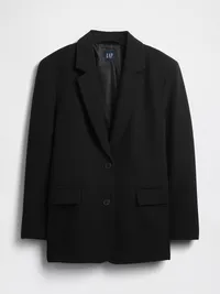 BiStretch Oversized Blazer - True black — view 5