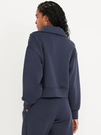 Bounce Fleece Half-Zip Pullover Sweatshirt - Dusk Navy — view 2
