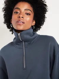 Bounce Fleece Half-Zip Pullover Sweatshirt - Dusk Navy — view 4