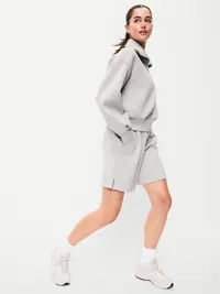 Bounce Fleece Half-Zip Pullover Sweatshirt - Heather Gray — view 3