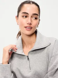 Bounce Fleece Half-Zip Pullover Sweatshirt - Heather Gray — view 4
