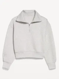 Bounce Fleece Half-Zip Pullover Sweatshirt - Heather Gray — view 5