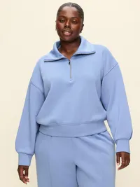 Bounce Fleece Half-Zip Pullover Sweatshirt - Kyanite — view 5