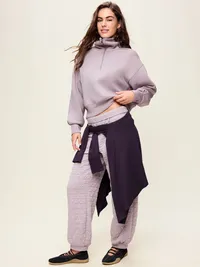 Bounce Fleece Half-Zip Pullover Sweatshirt - Mockingbird — view 3