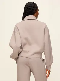 Bounce Fleece Half-Zip Pullover Sweatshirt - Mushroom — view 2