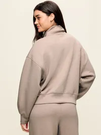 Bounce Fleece Half-Zip Pullover Sweatshirt - Mushroom — view 5