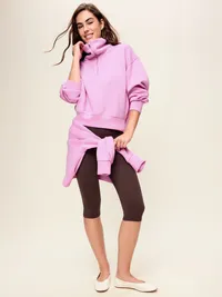 Bounce Fleece Half-Zip Pullover Sweatshirt - Orchid — view 3