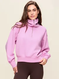 Bounce Fleece Half-Zip Pullover Sweatshirt - Orchid — view 4