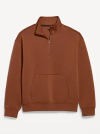 Bounce Fleece Oversized Half-Zip Pullover - Horse Chestnut — view 4