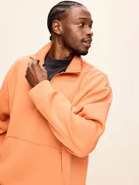 Bounce Fleece Oversized Half-Zip Pullover - Light Maple — view 3