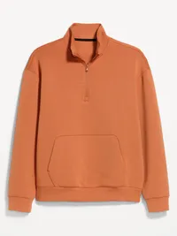 Bounce Fleece Oversized Half-Zip Pullover - Light Maple — view 4