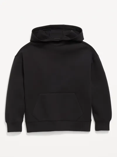 Bounce Fleece Oversized Pullover Hoodie for Boys - Black Jack