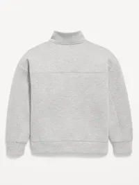 Bounce Fleece Oversized Quarter-Zip for Boys - Light Heather Gray — view 2