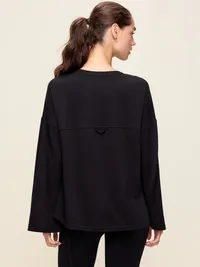 Bounce Lite Oversized Bell-Sleeve Top - Black Jack — view 2