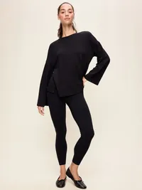 Bounce Lite Oversized Bell-Sleeve Top - Black Jack — view 3