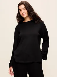 Bounce Lite Oversized Bell-Sleeve Top - Black Jack — view 5