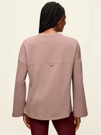 Bounce Lite Oversized Bell-Sleeve Top - Mocha — view 2