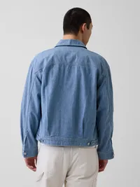Boxy Chambray Jacket - Blue chambray — view 3