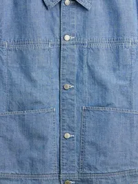 Boxy Chambray Jacket - Blue chambray — view 4