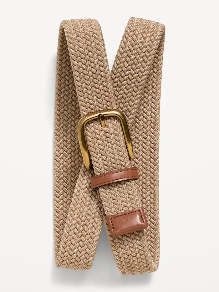 Braided Belt for Men - Tan
