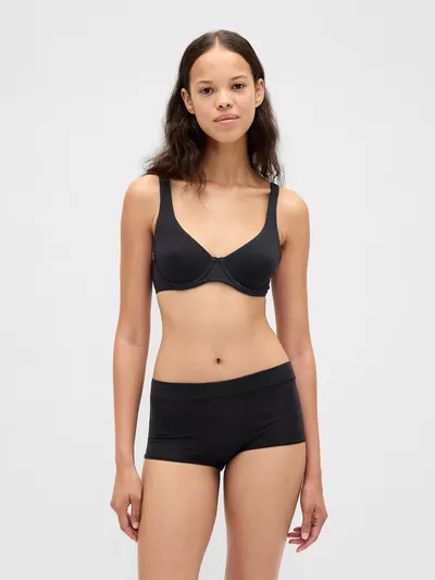 Breathe Unlined Bra - True black
