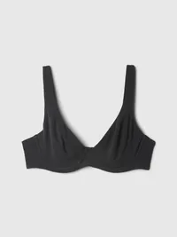 Breathe Unlined Bra - True black — view 5