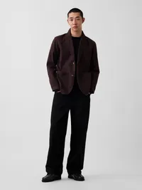 Brushed Twill Blazer - TERRA BROWN — view 2