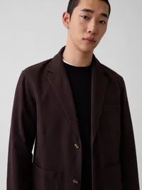 Brushed Twill Blazer - TERRA BROWN — view 4