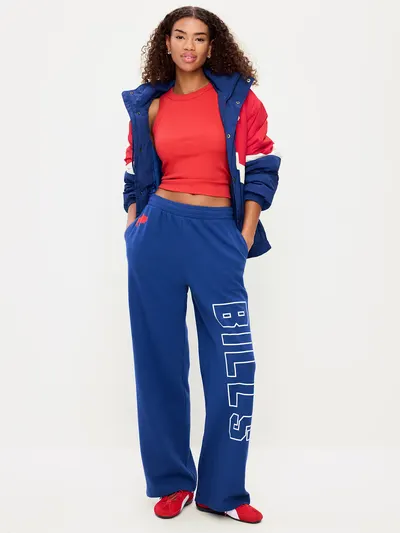 Buffalo Bills High-Waisted SoComfy Wide-Leg Sweatpants for Women - Buffalo Bills