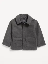Button-Front Jacket for Toddler Boys - Dark Gray — view 2
