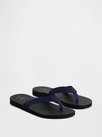 Canvas Flip Flops - Black — view 2