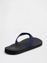 Canvas Flip Flops - Black — view 3