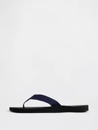 Canvas Flip Flops - Black — view 4