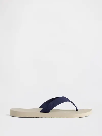 Canvas Flip Flops - Regular grey
