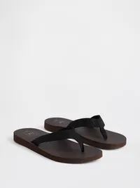 Canvas Flip Flops - Terra brown — view 2
