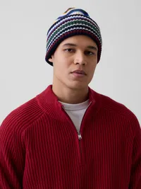 CashSoft Chunky Beanie - MULTI STRIPE — view 2