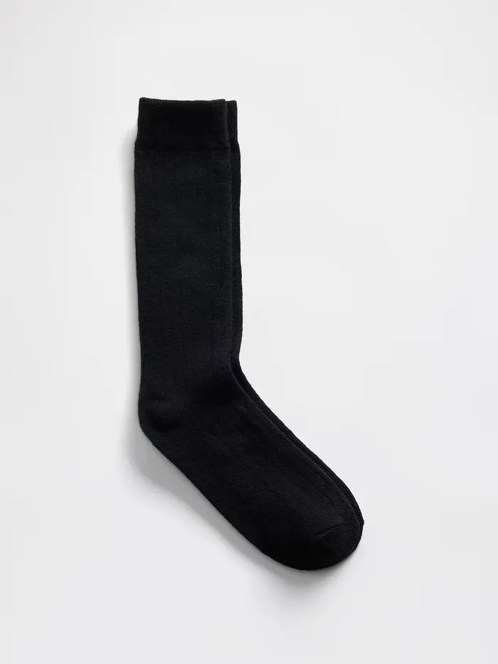 CashSoft Crew Socks - true black