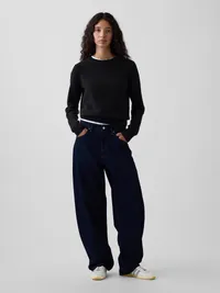 CashSoft Crew Sweater - Black — view 2